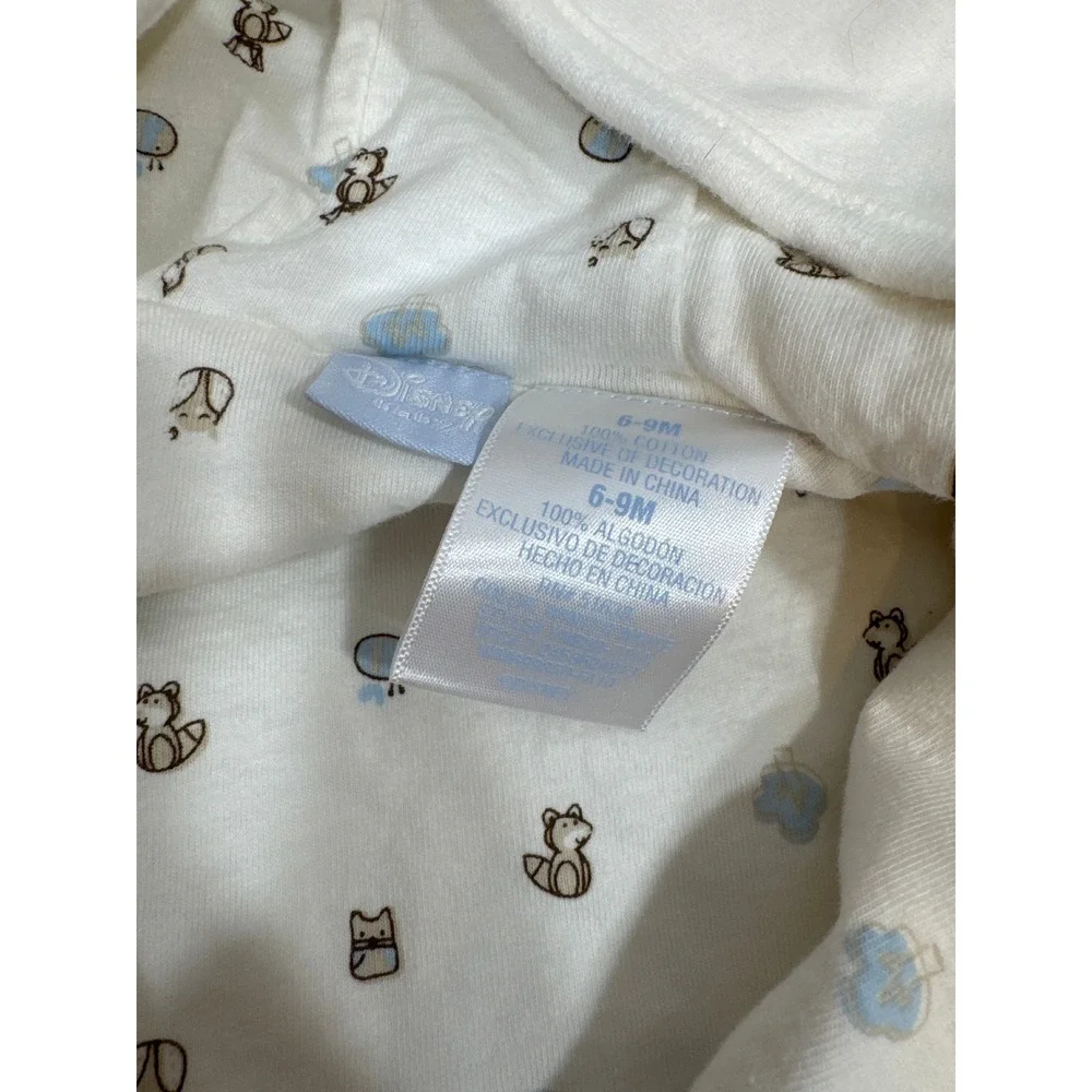 Disney Baby Winnie the Pooh 3 Piece Set 6-9M White Tan‎ Cardigan Shirt Pants